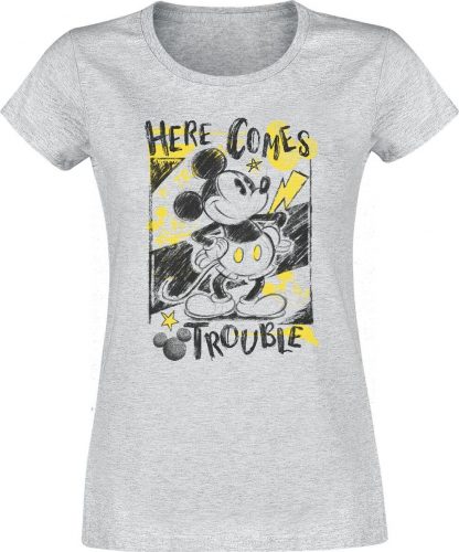 Mickey & Minnie Mouse Trouble Dámské tričko šedý vres