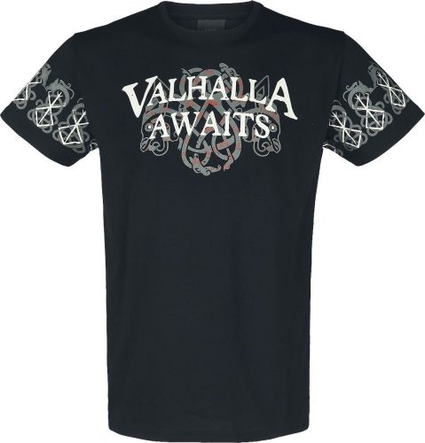 Vikings Valhalla - Awaits! Tričko černá