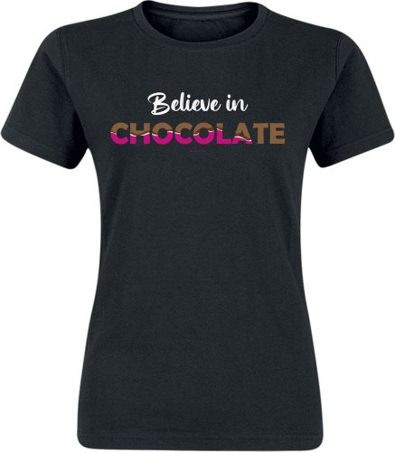 Food Believe in Chocolate Dámské tričko černá