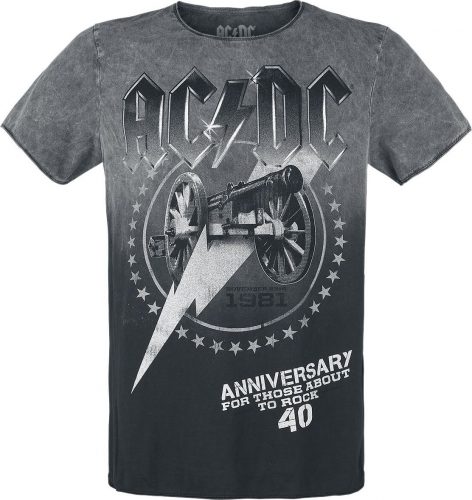 AC/DC For Those About To Rock 40th Anniversary Tričko šedá/cerná