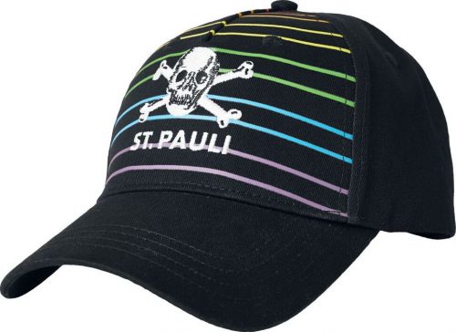 FC St. Pauli Rainbow Stripes Baseballová kšiltovka černá