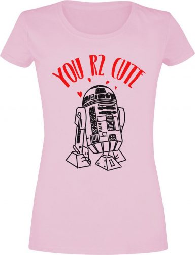 Star Wars You R2 Cute Dámské tričko světle růžová