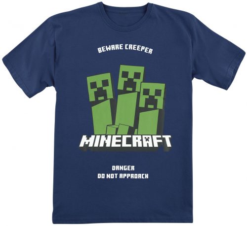 Minecraft Kids - Creeper detské tricko modrá