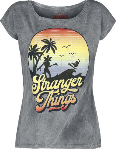Stranger Things Surf Dámské tričko šedá