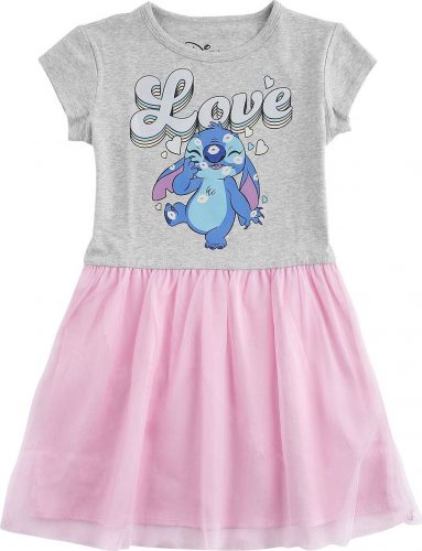 Lilo & Stitch Stitch detské šaty šedá/ružová