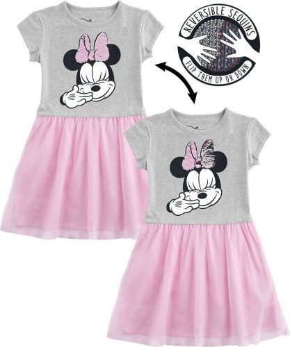 Mickey & Minnie Mouse Minni Maus detské šaty šedá/ružová