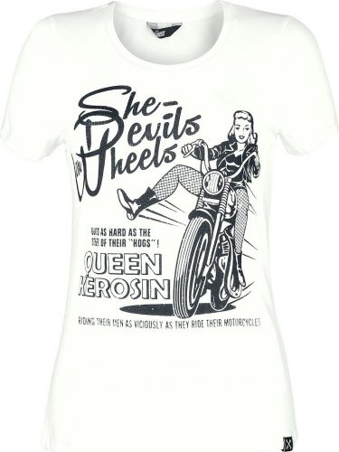 Queen Kerosin She Devils On Wheels Dámské tričko bílá