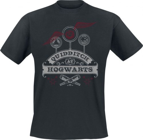 Harry Potter Quidditch at Hogwarts Tričko černá