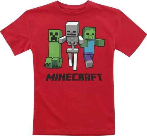 Minecraft Kids - Mini Creepers detské tricko červená