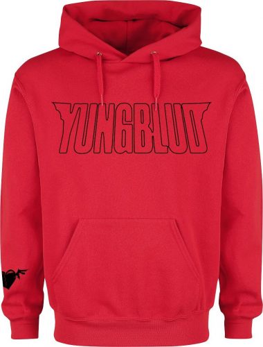 Yungblud Logo Mikina s kapucí červená