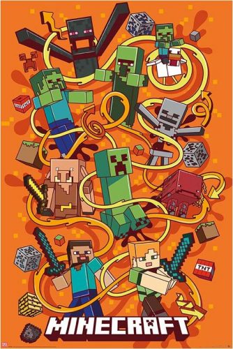 Minecraft Wirbel plakát vícebarevný