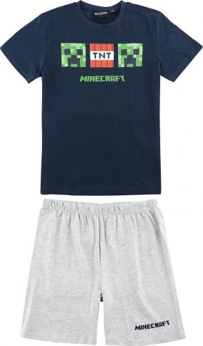 Minecraft Kids - Creeper Dětská pyžama modrá/šedá