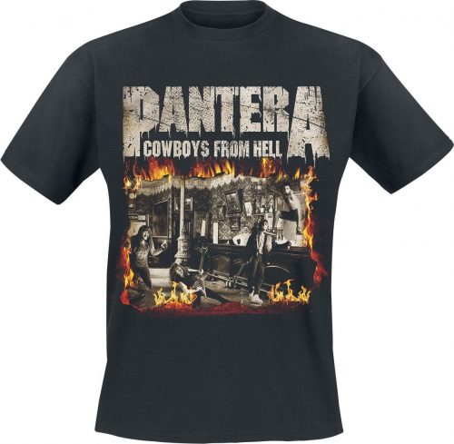 Pantera Cowboys From Hell - Fire Frame Tričko černá