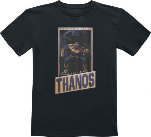 Strážci galaxie Kids - Thanos - The Mad Titan detské tricko černá