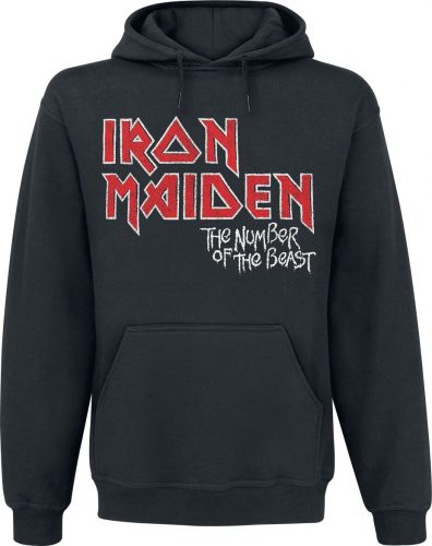 Iron Maiden Vintage Logo Faded Edge Album Mikina s kapucí černá
