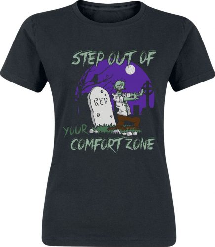 Sprüche Step Out Of Your Comfort Zone Dámské tričko černá
