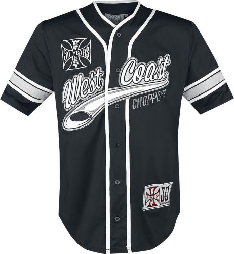 West Coast Choppers Baseballový dres 30 Years Anniversary Limited baseball jersey cerná/bílá