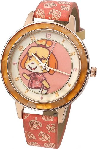 Animal Crossing Isabelle Náramkové hodinky světle růžová