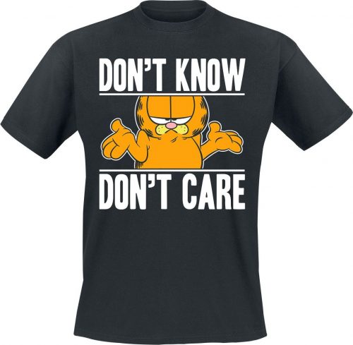 Garfield Don`t Know - Don`t Care Tričko černá