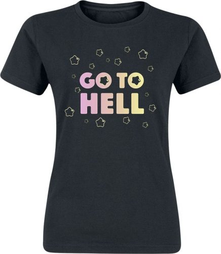 Sprüche Zábavné tričko - Slogan - Go To Hell Dámské tričko černá
