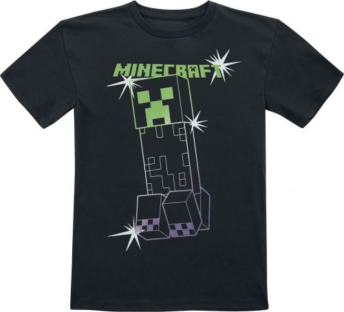 Minecraft Kids - Creeper detské tricko černá