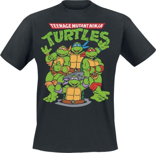 Teenage Mutant Ninja Turtles Group Tričko černá