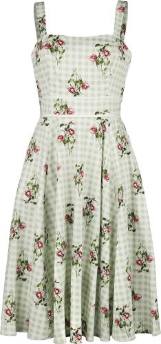 H&R London Šaty s kruhovou suknou Sarina Šaty bílá/šedá