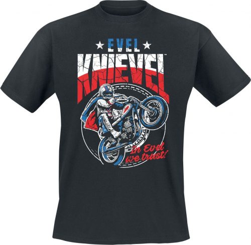 Evel Knievel In Evel We Trust! Tričko černá