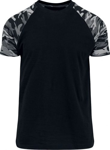 Black Premium by EMP Raglanové kontrastní tričko Tričko černá/tmavý maskáč