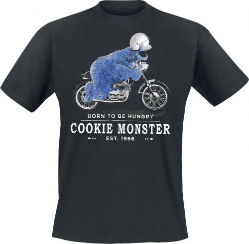 Sesame Street Born To Be Hungry - Cookie Monster Tričko černá