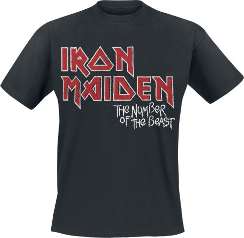 Iron Maiden Vintage Logo Faded Edge Album Tričko černá