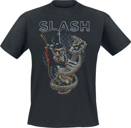 Slash Guitar Skull Tričko černá