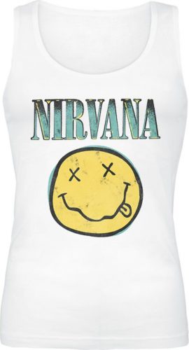Nirvana Full Smiley Dámský top bílá