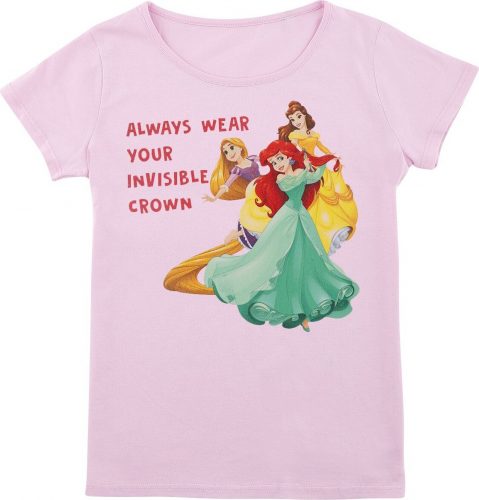 Disney Princess Kids - Always Wear Your Invisible Crown detské tricko světle růžová