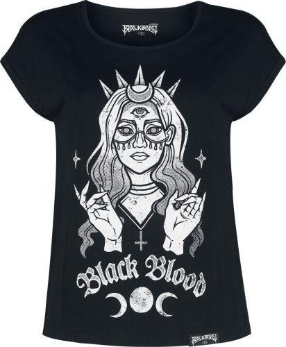 Black Blood by Gothicana T-Shirt mit Königin und Mond Dámské tričko černá