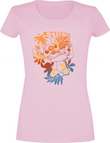 Lilo & Stitch Aloha Stitch Dámské tričko světle růžová