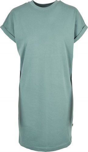 Urban Classics Dámské tričkové šaty s rukávy z organické bavlny Šaty petrolejová