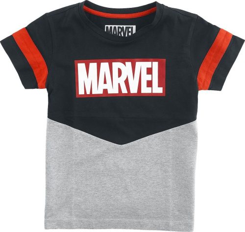 Marvel Marvel Logo detské tricko smíšená šedo-černá