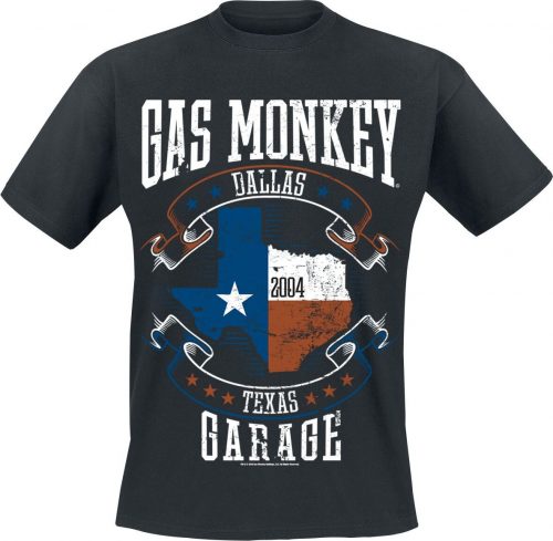 Gas Monkey Garage Texas Flag Tričko černá