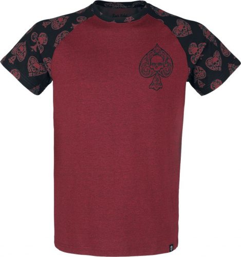 Rock Rebel by EMP T-Shirt mit Skull Pik Ace Tričko červená