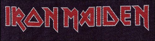 Iron Maiden Iron Maiden Logo nášivka cerná/cervená/bílá