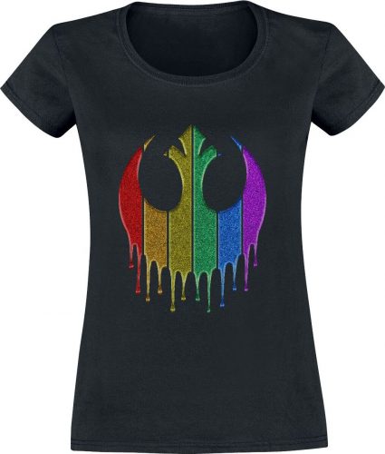 Star Wars Rebel Rainbow Drip Dámské tričko černá