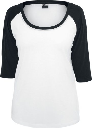 Urban Classics Ladies 3/4 Contrast Raglan Tee Dámské tričko s dlouhými rukávy bílá/cerná
