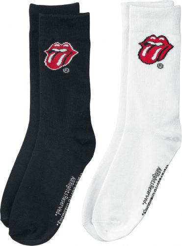 The Rolling Stones Logo-Socken - 2er Pack Ponožky cerná/bílá