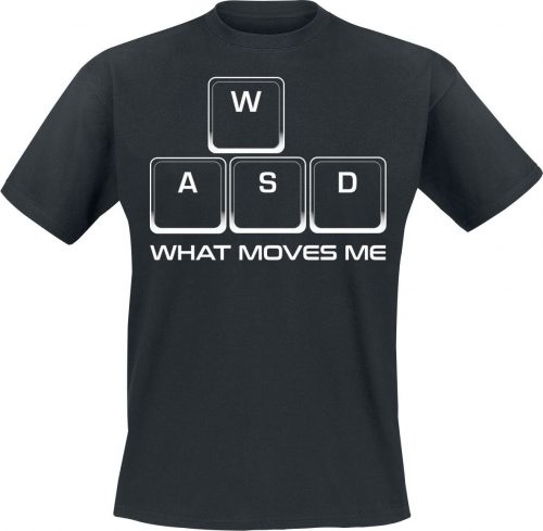 Zábavné tričko WASD Tričko černá