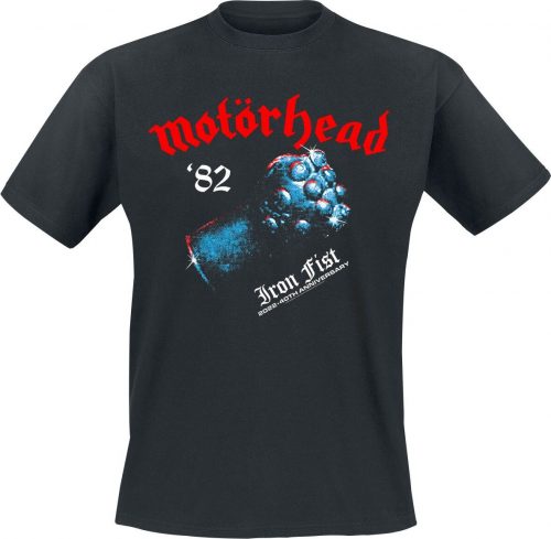 Motörhead Shiny Iron Fist Anniversary Tričko černá