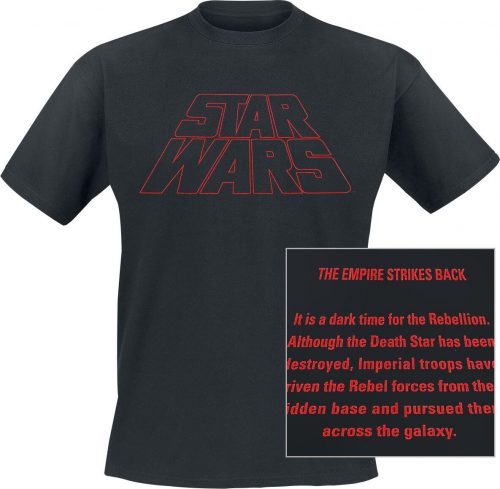 Star Wars The Empire Strikes Back Tričko černá