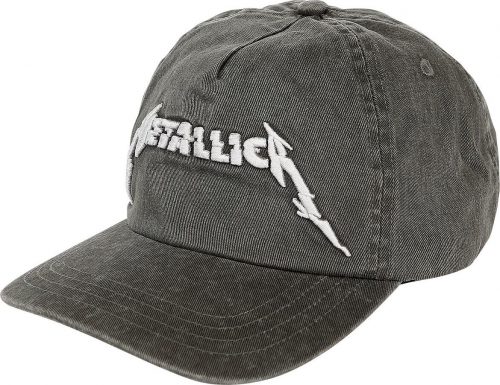 Metallica Glitch Logo - Washed Dad Cap Baseballová kšiltovka černá/použitý vzhled