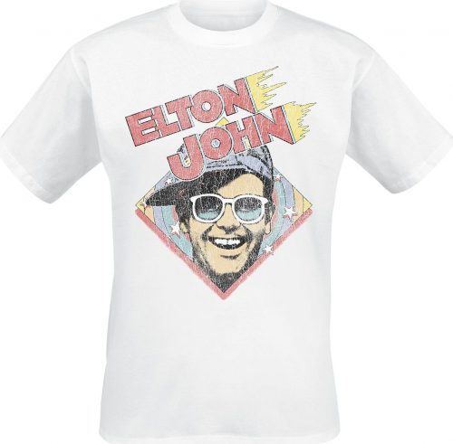 Elton John Diamond Tričko bílá