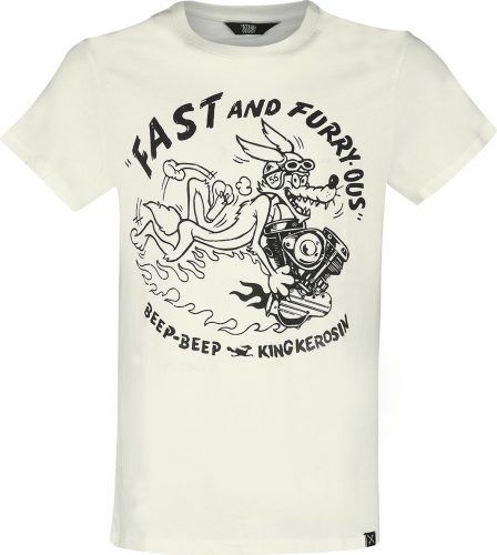 King Kerosin Classic T-Shirt Fast and Furry Tričko bílá